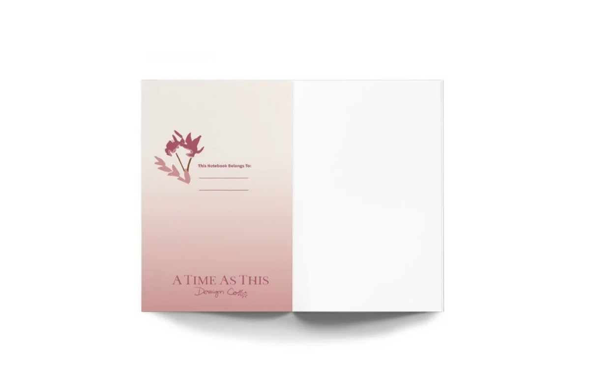 Pink Foil Falling Flowers Notebook